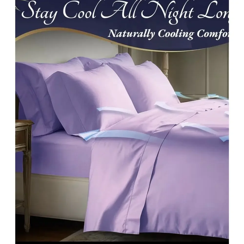 Bamboo Cooling Sheet Set 100% Viscose Twin Size Beige New In Package